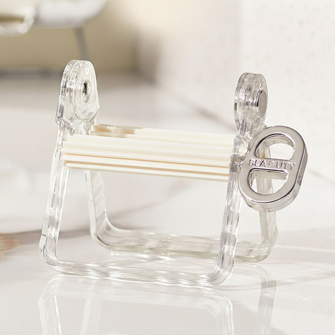 이지몰 치약짜개 튜브짜기 거치대 겸용 스탠드형 인테리어 받침대, 1개, 아이보리