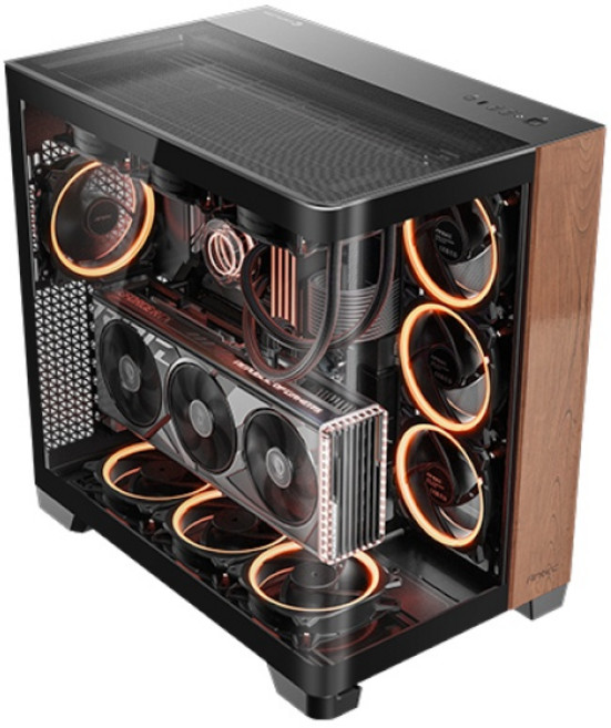 안텍 Antec C8 MESH CURVE BTF 빅타워 컴퓨터 PC 케이스 (우드), 1개