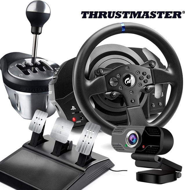 트러스트마스터 T300RS GT 에디션 TH8A 쉬프터 레이싱휠 세트 (한국공식) + 에이투비 ATOB-HD200 웹캠 사은품, 1개