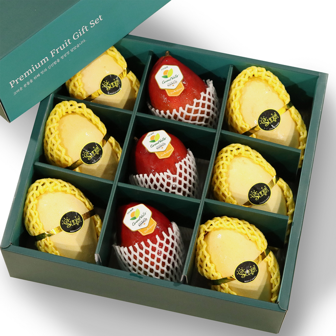 [항공직송] 프리미엄 혼합 망고 선물세트(보자기포장), 1개, 혼합망고 3.5kg(특)