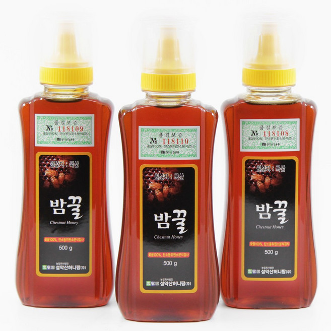 설악산허니팜 밤꿀, 500g, 3개