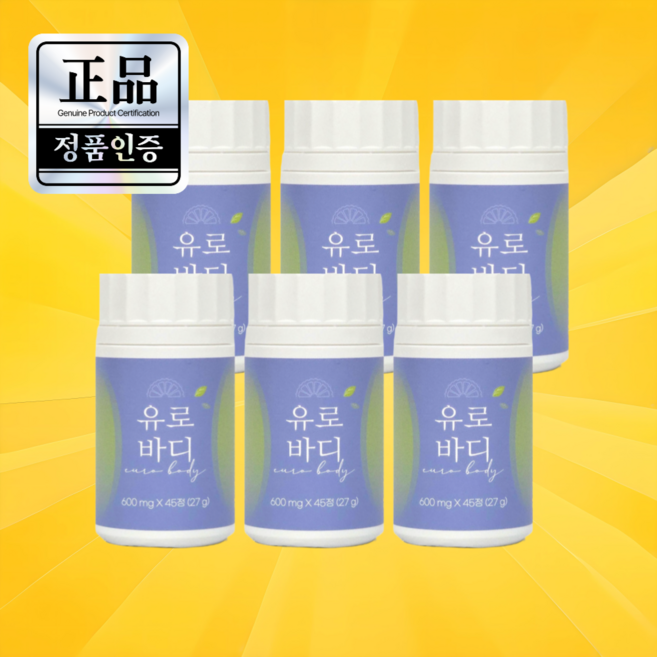 유로바디 다이어트 정품 베르가못 아티초크, 45정, 6박스