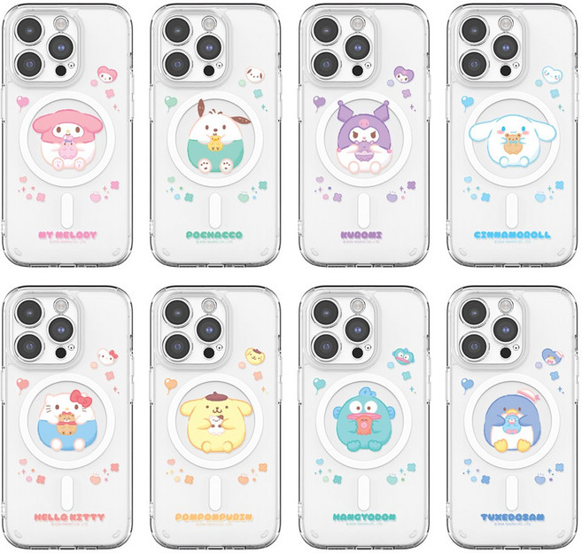 산리오 퍼니마루 클리어 렌즈가드 마그네틱 케이스 (맥세이프 호환) 갤럭시버디3 A156 A155