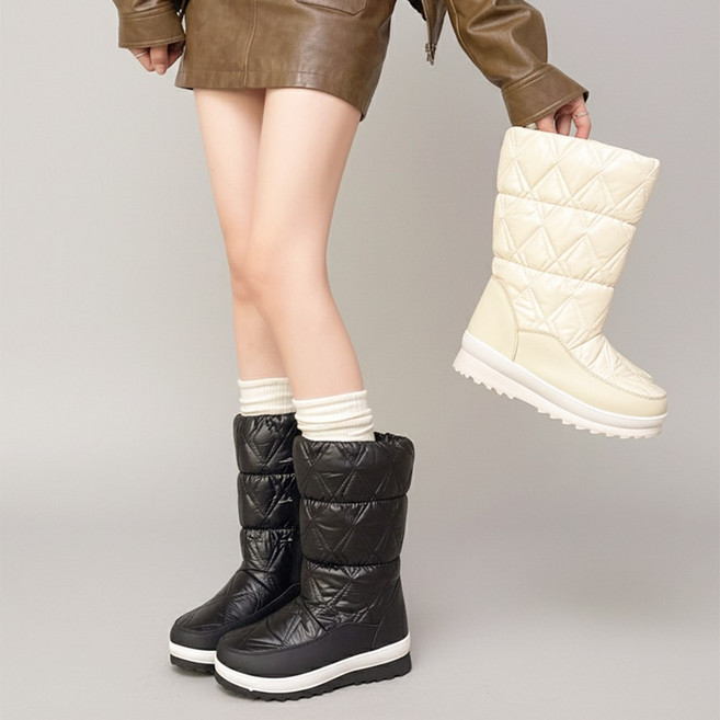 YANGTA 여성 겨울 털 패딩 생활방수 미끄럼방지 방한부츠