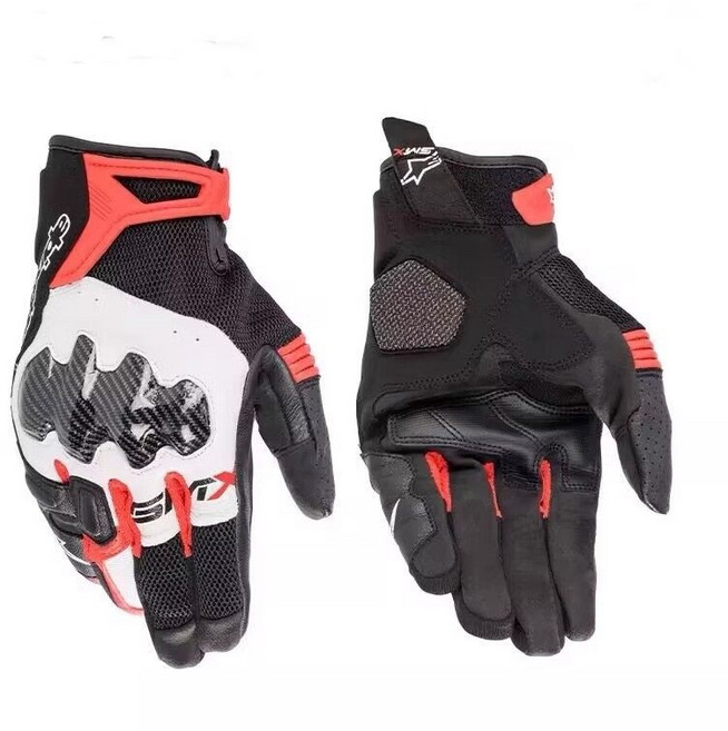 알파인스타 터치장갑 바이커 글러브 메쉬 라이더 장갑, M_신상 레드 화이트
