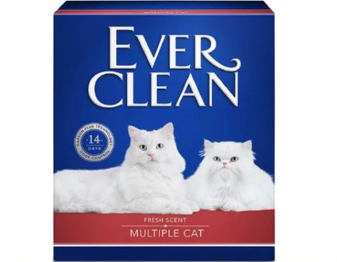 Eve Clean 藍鑽貓砂 4倍淨味 植萃除臭 低敏 多貓 礦砂 貓砂, (紅標)多貓抑菌貓砂-微香, 1個, 8.5kg