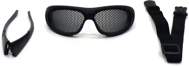 하야부사 고글망안경 92275B 다리 밴드겸용 예초기작업 안전용품, 1개, 검정