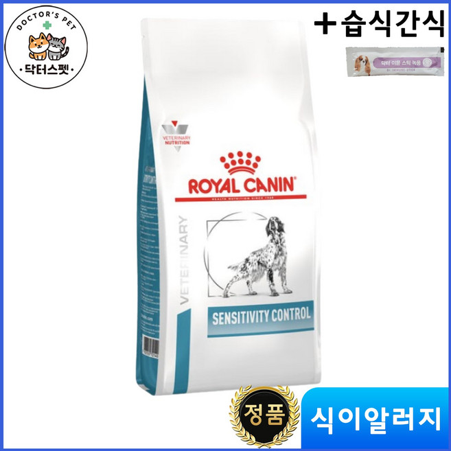 독 센시티비티 컨트롤 건사료 1.5kg + 동물병원 전용 습식간식 / 수의사 전용 처방사료 / 아토피 및 피부 관리 / 식이알러지, 1개, 닭+오리