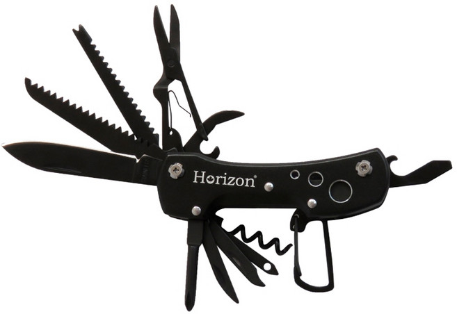 Horizon 黑化生態野營求生小刀 瑞士刀 折疊刀, 1個