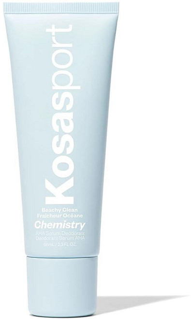Kosas Chemistry 데오도란트 알루미늄 베이킹 소다 프리 피부를 각질 제거 부드럽게 하고 영양을 공급하는 BO Fighting AHA 세럼 Serene Clean 28, Beachy Clean, 1개, 70ml
