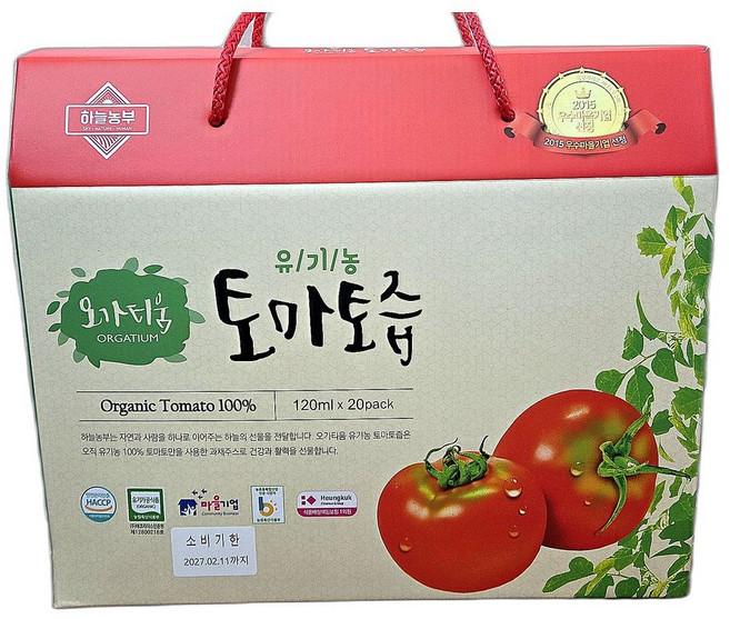 유기농 친환경 토마토즙 100% 선사하는 상큼한 맛 건강 음료 20포 1개, 20개, 100ml