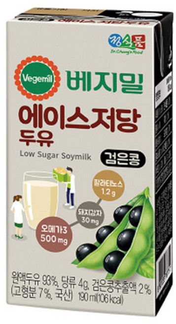 베지밀 에이스 저당두유 190mlx32개, 32개, 190ml