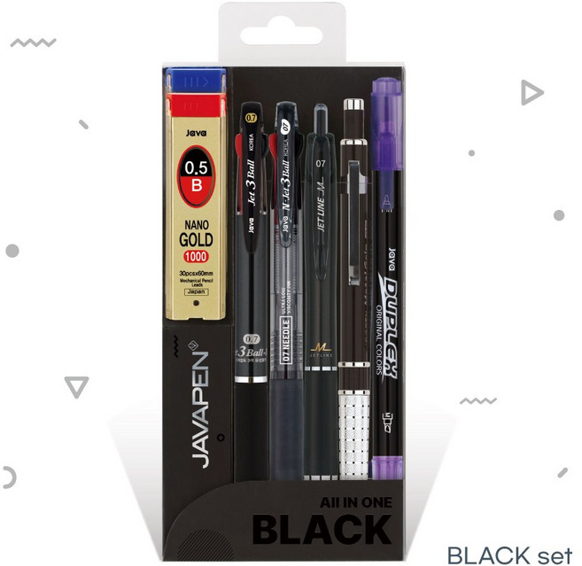 자바 올인원 선물세트(블랙) / 문구세트 / 학용품세트, 1개