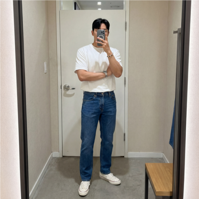 리바이스 청바지 남자 스트레이트 테이퍼드핏 LEVI'S