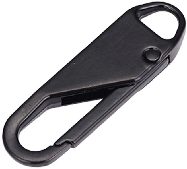 萬能可拆卸拉鍊頭維修配件, 5件, 【迴紋針款】, 黑色