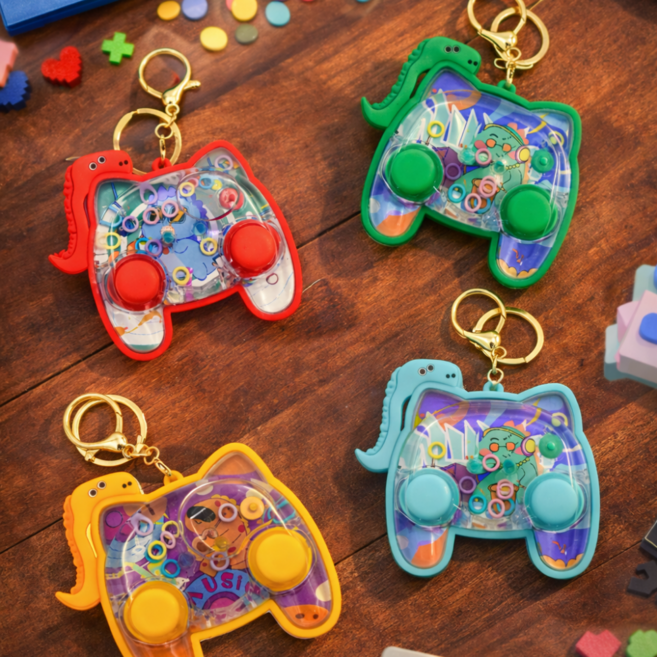 토브몰 공룡 워터 게임 키링 흔들흔들 미니 게임기 가방 자동차 키홀더