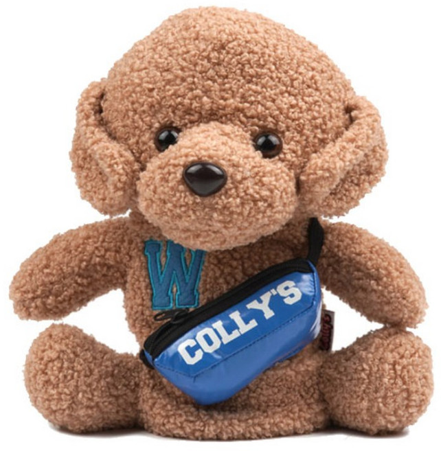 콜리스골프 푸들 인형 우드 헤드커버, 브라운, 1개