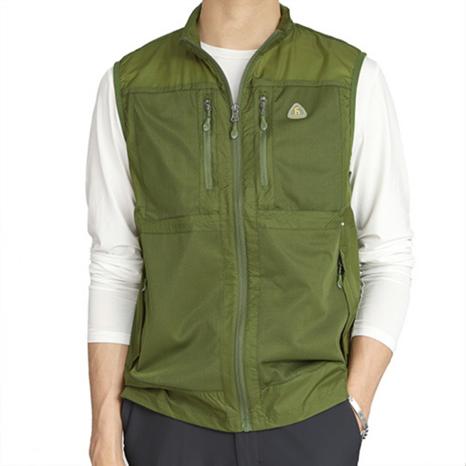 봄여름 남성용 경량 통풍 메쉬 조끼 시원한 작업복 등산 낚시 베스트 KBVA3002