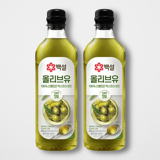 백설 엑스트라버진 올리브유 900ml 2개