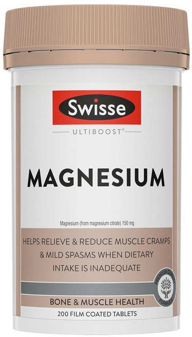 Swisse Ultiboost 鎂 150毫克 薄膜包衣錠, 1個, 200錠