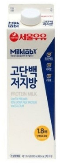 서울우유 밀크랩 고단백저지방, 2개, 900ml