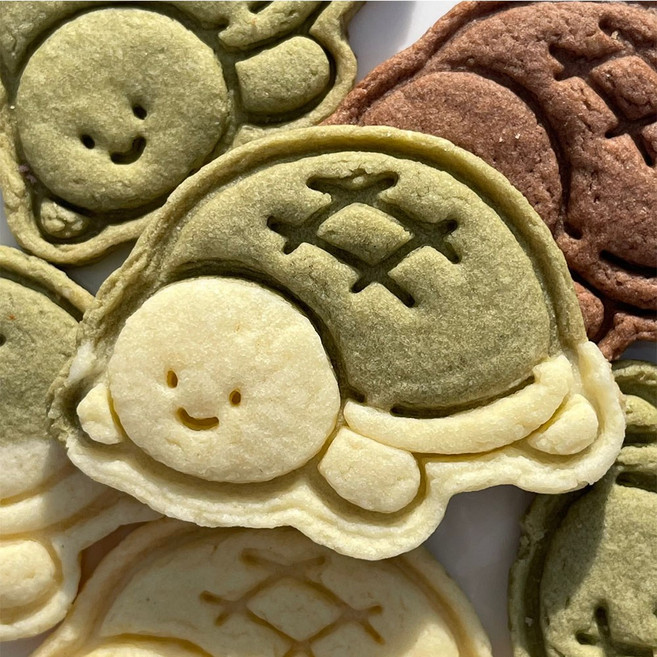 귀여운 거북이 쿠키커터 해양 동물 물고기 여름 디저트 만들기 홈베이킹, 1개