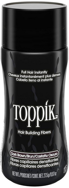 TOPPIK 헤어 빌딩 파이버 237602, Large 27.5g, Dark Brown, 27.5g, 1