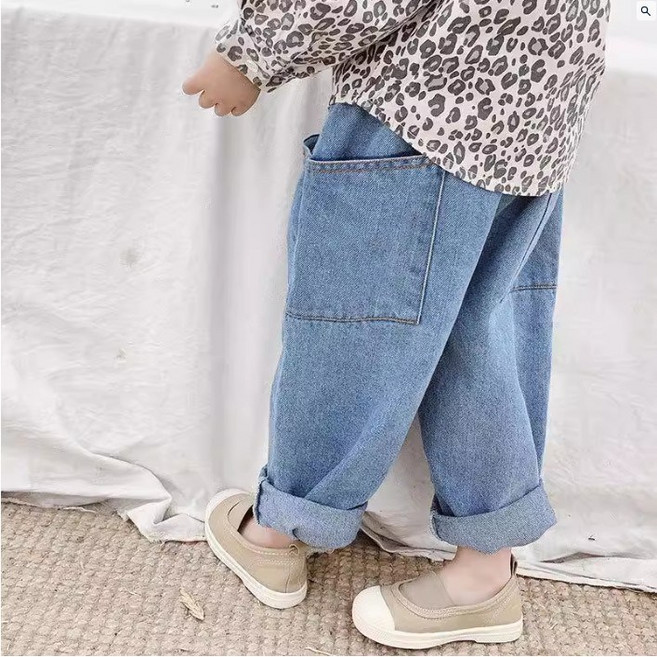 여아 간절기 청바지 데님 팬츠 편한 와이드 신상팬츠