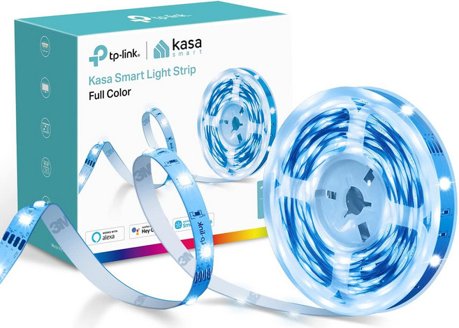 카사 스마트 LED 라이트 스트립 6.4피트 WiFi 알 홈 스마트싱스 고휘도 600만 가지 색상 RGB 그룹화 조절 가능한 길이 25000시간KL400L5과 함께 작동합니다, Multicolor, 16.4 Ft