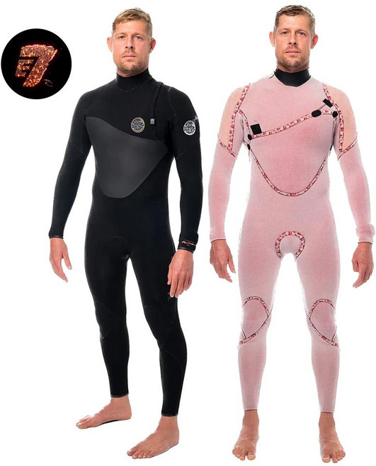 립컬 플래쉬밤 히트시커 3/2mm E7 집프리 서핑슈트 웻슈트 [R223WS01M 090], MT