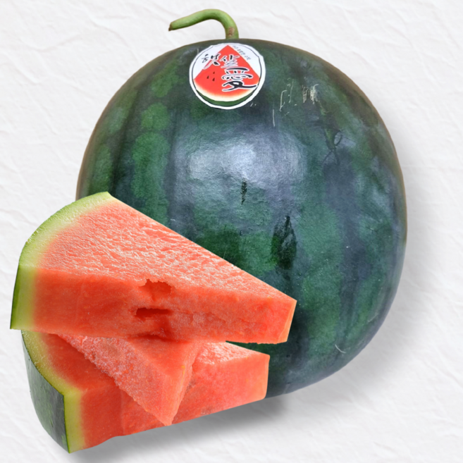 [하우스 명인수박] 고당도 꿀 수박, 1개, 3kg 내외