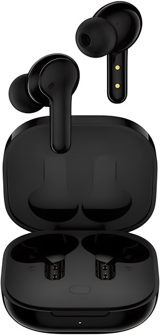 QCY 무선 블루투스이어폰+3D 스티커, 블랙, T13app