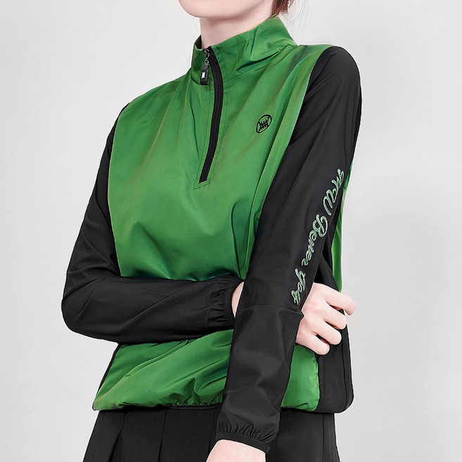 그레힙 여성 골프 티셔츠 레터링 포인트 아노락 반목 반집업 바람막이 맨투맨