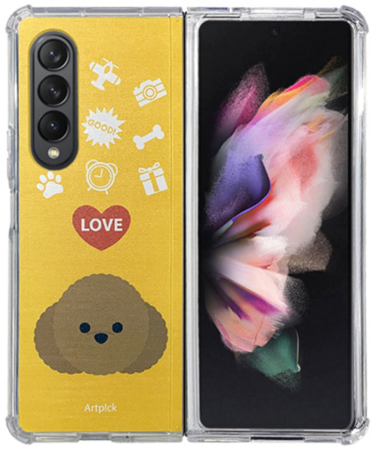 헬리움 러브독 에어쿠션 범퍼 케이스 갤럭시 Z폴드