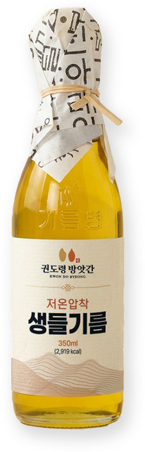 권도령 방앗간 건강한 식탁 볶지않은 저온압착 생들기름, 1개, 350ml