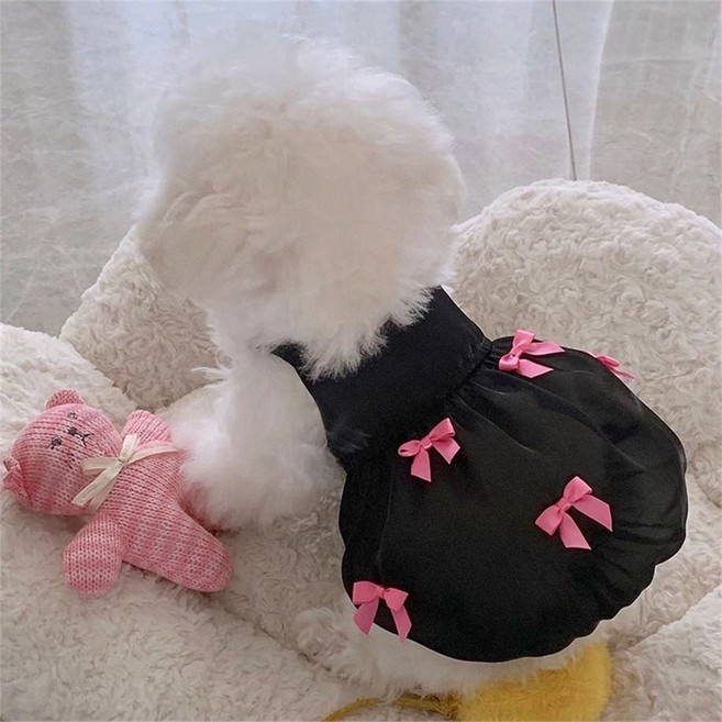 강아지 핑크팝 시스루 드레스, 1개, 단일상품(블랙)