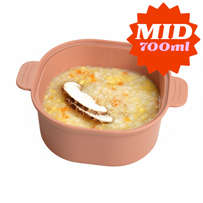 소노리떼 귀엽고 깜직한 국산 실리콘 계란찜기 사각 중형, 1개, 피치베이지