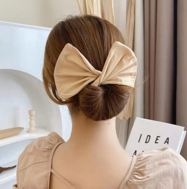 빌딘 똥머리 리본 넓은 헤어밴드