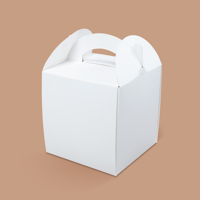 제이팩토리 손잡이 미니케익 디저트 무지 백색 양면개방 파네토네 팡도르박스, 50개