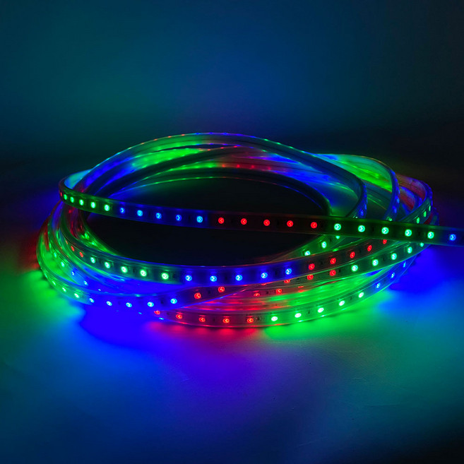 아리조명 LED 로프 삼색컬러 칩형 플렉시블 논네온 10m단위 줄 네온 사인 (전원코드 포함), 1개, 삼색컬러 LED 혼합 10M