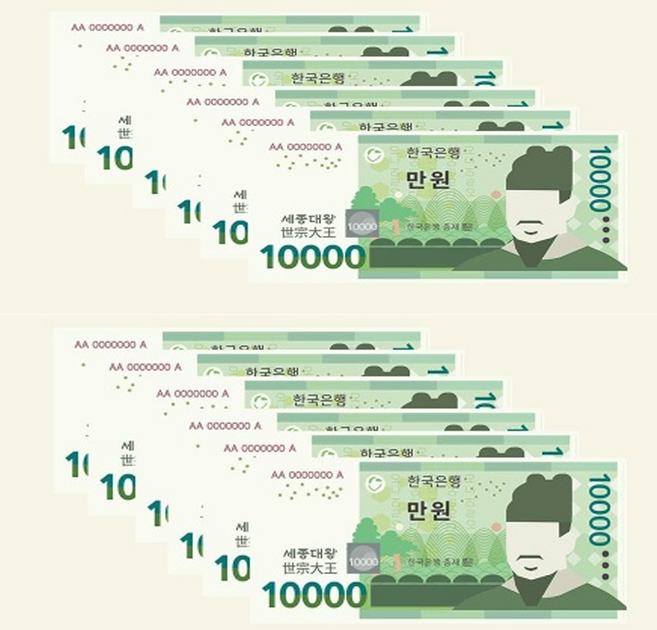 파티용 가짜돈 마트놀이지폐 역할놀이지폐 페이크모니 경제놀이돈 가짜돈지폐 화폐놀이, 100매, 1만원권