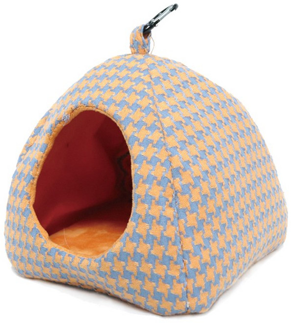 삼각형 고양이 둥지 폐쇄 따뜻 텐트 C 28x28x30cm 용도 텐트 침대, 오렌지 M 16 16 16CM, 1개