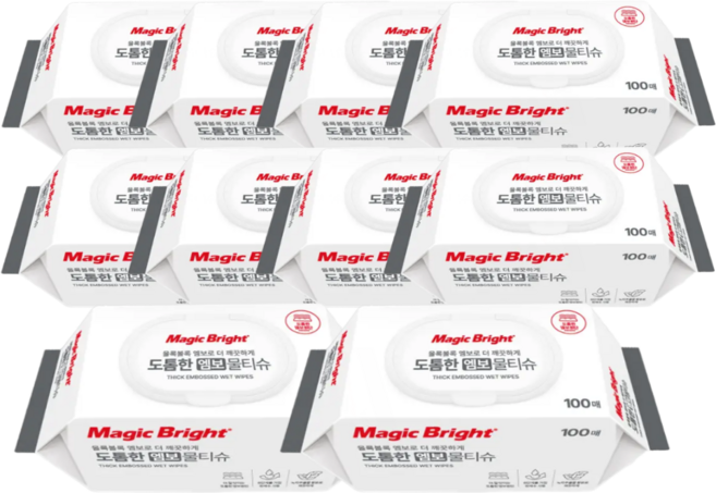 홈플러스 크린센스 깨끗한 물티슈 캡형, 10개, 100개입, 347g