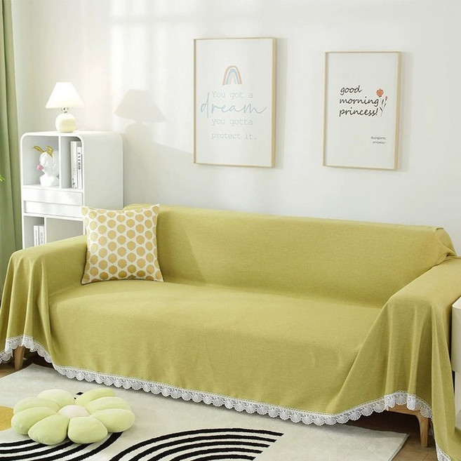 안붙는 풀커버 쇼파커버 덮개 미끄럼 보호덮개, 1개, 04 그래스 그린 쉘레이스