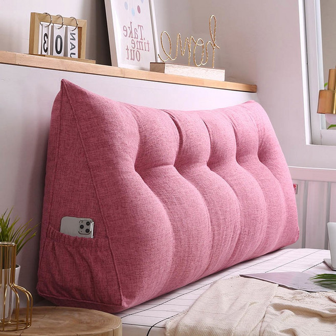 쇼파삼각쿠션 침대 등받이 2m 세모쿠션 등쿠션 부드러운 레더 목베개