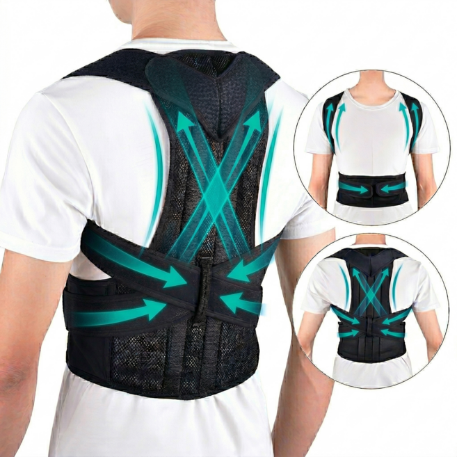 아데트 바른 자세 밴드 어깨 교정 밴드 숄더 남녀공용, 1개