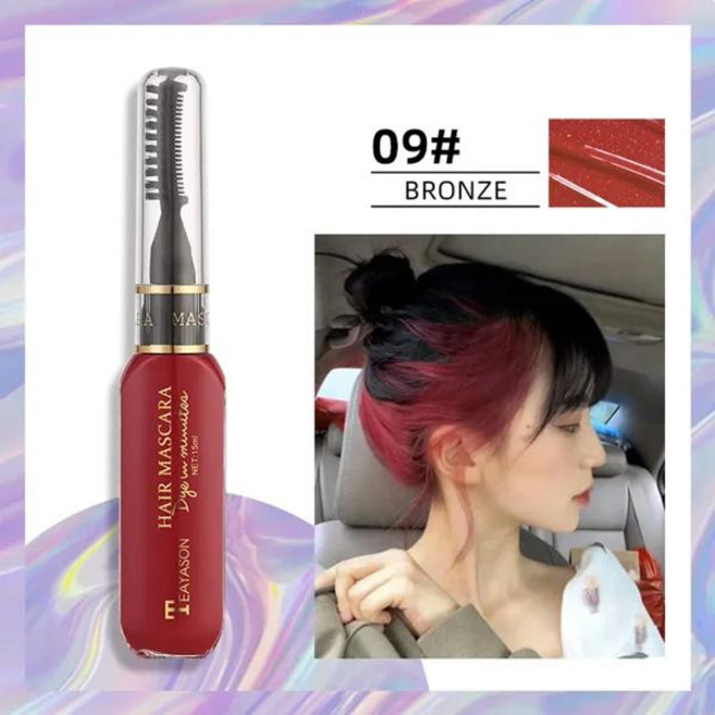 13 가지 색상 일회용 헤어 컬러 헤어 염료 홈 DIY 임시 헤어 컬러 마스카라 염료 크림 헤어 왁스 블루 그레이 퍼플, [09] 09, 1개