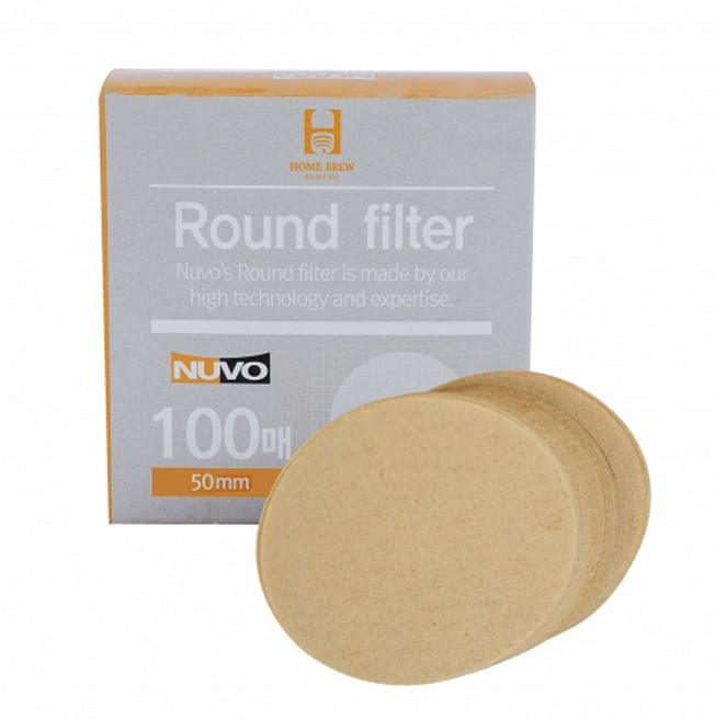 누보 홈 콜드브루 라운드 필터 50mm 종이필터 100매, 1세트