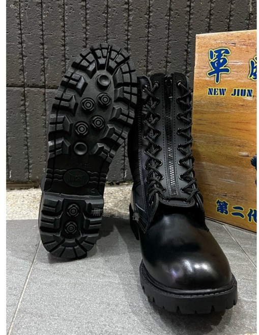 【黑貓士官長】黑色彈力氣墊軍靴/黑色高筒靴/軍用鞋/重機靴子/打檔靴/軍用品/氣墊靴/戰鬥靴/保全鞋