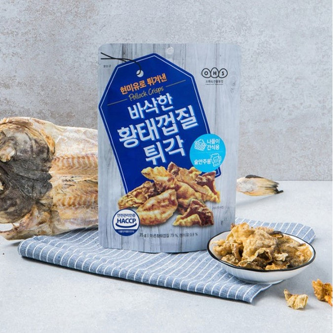 [식품명인 25호] 오희숙 바삭한 황태껍질튀각 35g 5봉, 5개